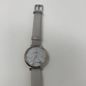 Fossil Jacqueline 3-Hand Mineral Grey Leather Watch